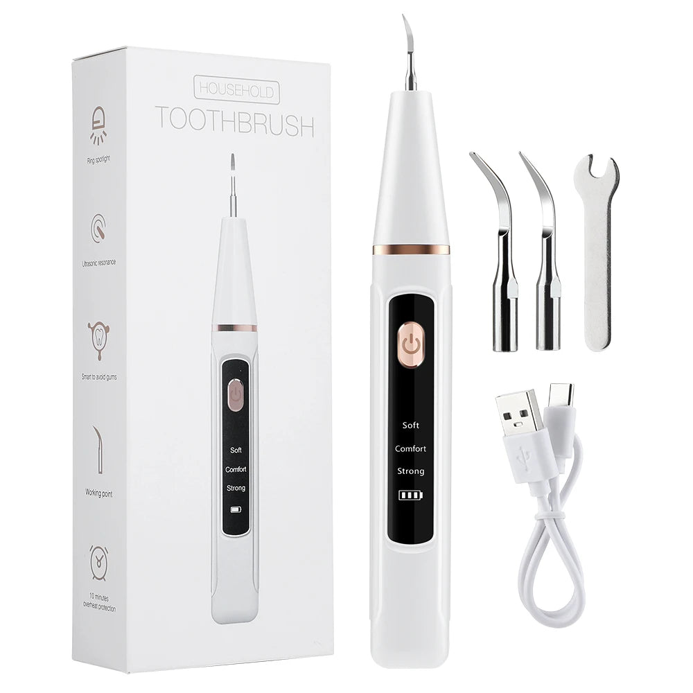 Ultrasonic Dental Scaler Scaler Tooth Cleaner Dental Stone Removal Electric Sonic Plaque Remover for Teeth Stain Tartar