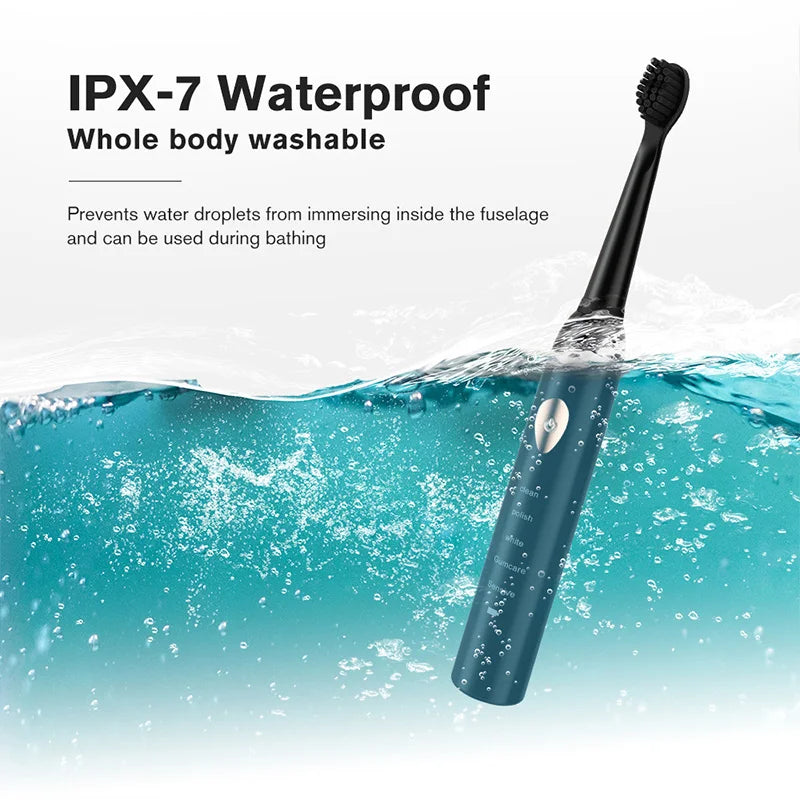 Ultrasonic Sonic Electric Toothbrush For Adult Rechargeable Tooth Brushes Washable Electronic Whitening Teeth Brush Timer Brush