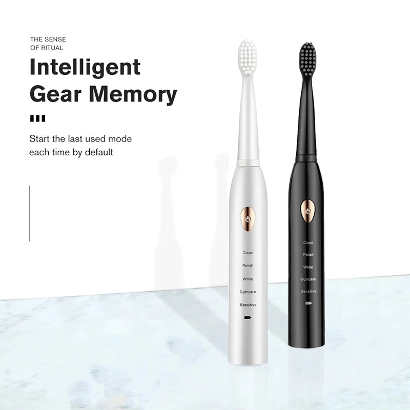 Ultrasonic Sonic Electric Toothbrush For Adult Rechargeable Tooth Brushes Washable Electronic Whitening Teeth Brush Timer Brush