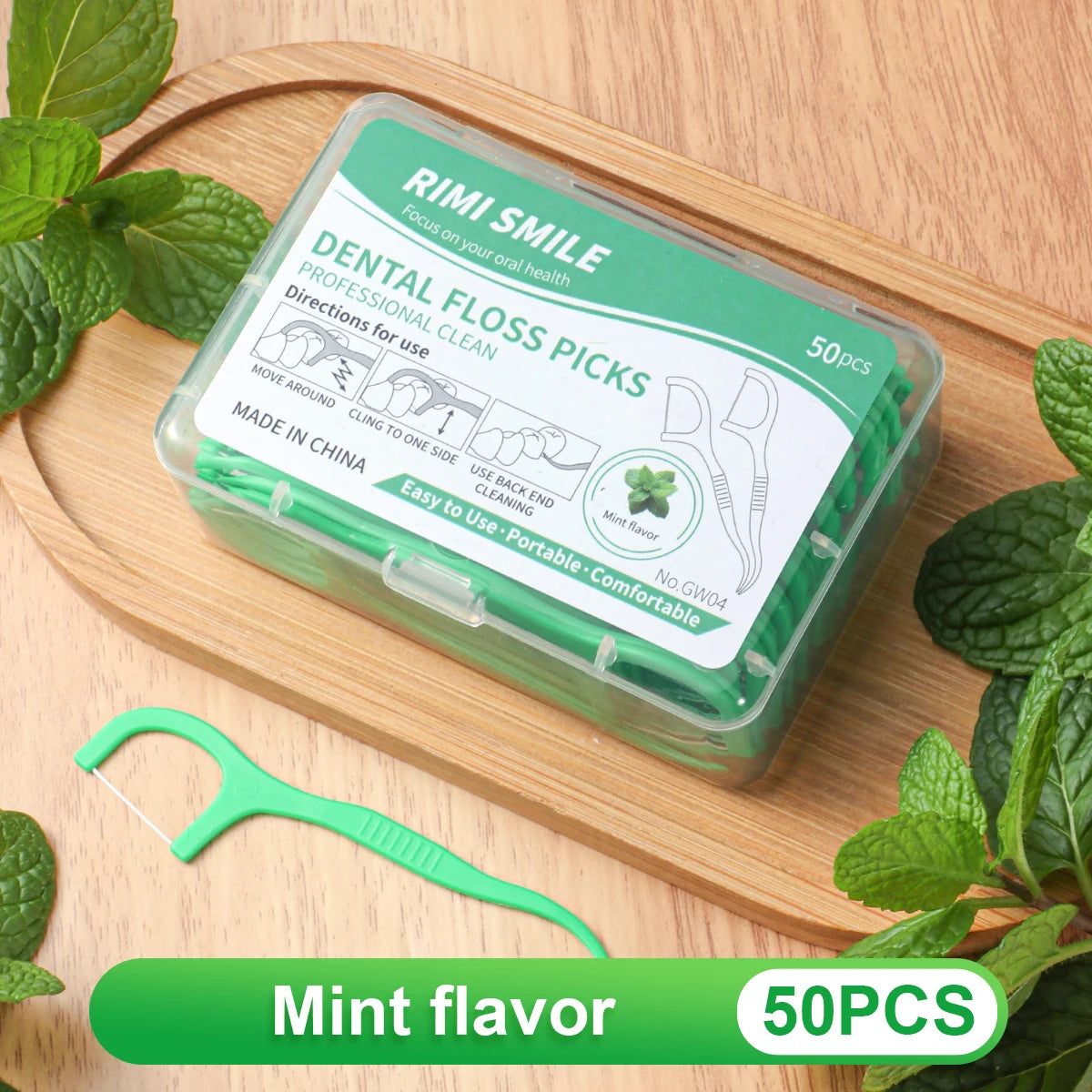 Hot selling -50PCS/box - Fruit flavored dental floss stick, a must-have tool for cleaning between teeth during home and travel